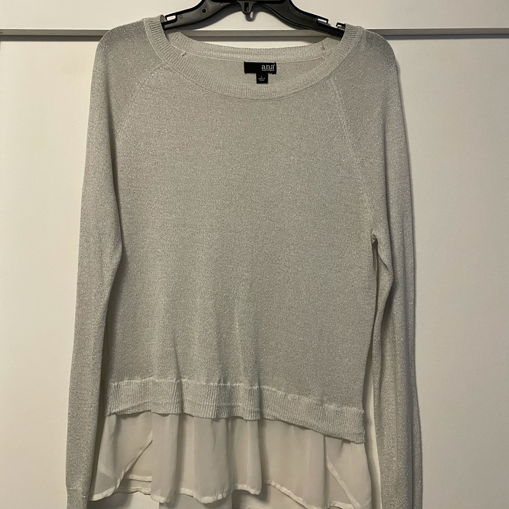 ANA white & silver sweater